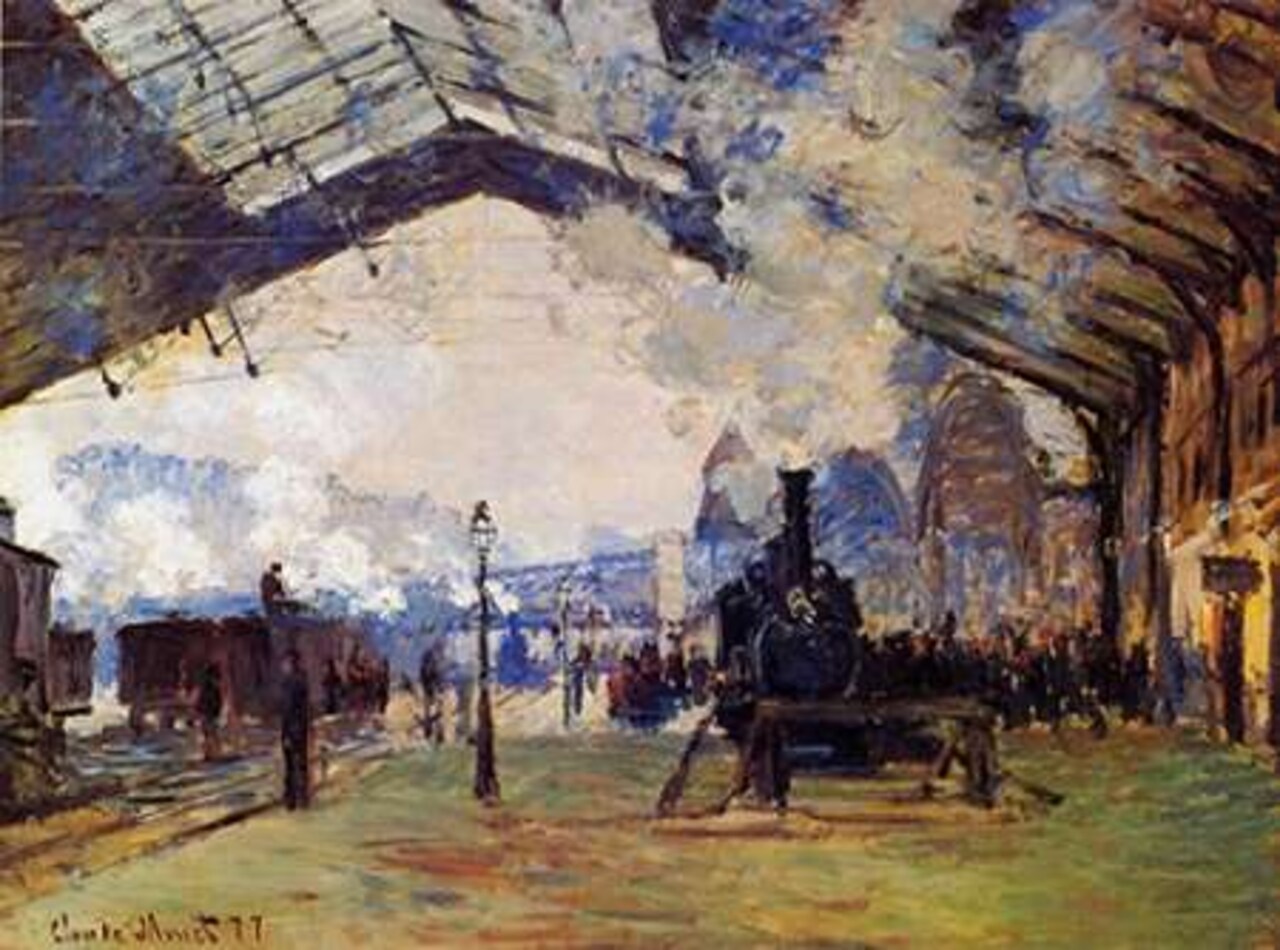 St Lazare Station The Arrival Of The Train From Normandy Poster Print by Claude Monet - Item # VARPDX373833